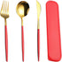 Reusable Utensils Set With Case, Reusable Travel Flatware?Travel Silverware Set With Case ?Reusable Travel Flatware For Home Office School Camping...