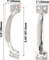 6 Pcs 4" Metal Gate Pull Handles, Bow Gate Handle Screen Door Pull, Vintage Barn Door Handles (Silver)...