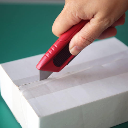 XW Auto-retractable Safety Box Cutter, Aluminum Alloy Utility Knife Self-retracting, 2-Pack...