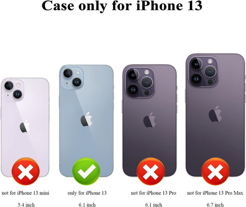 MMHUO for iPhone 13 Case with Card Holder, Flower Magnetic Back Flip Case for iPhone 13 Wallet Case for Women, Protective Case Phone Case for iPho...