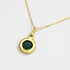 Mints 18K Golad Plated Malachite Pendant Necklace Sterling Silver with CZ Fine Jewelry for Women...