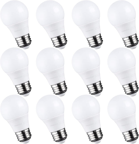 TORCHSTAR 12-Pack 5.5W A15 LED Light Bulbs, 40 Watt Equivalent, 5000K Daylight, E26 Medium Base, G45 Bulb Shape, for Ceiling Fan, Desk Lamp, Vanit...
