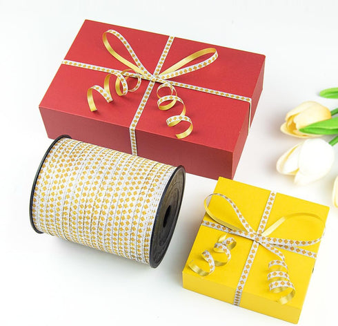 500 Yards Shiny Glitter Curling Ribbon with Spool, 1/5" Curly Ribbons - Perfect for Gift Wrapping, Florist Flowers, Birthday Party Decorations, an...