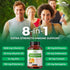 Zazzee Extra Strength 8-in-1 Immune Support, 1400 mg per Capsule, 180 Vegan Capsules, 1000 mg Vitamin C, 1000 IU mg D3, Zinc, Elderberry, Echinace...