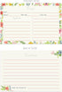 Modern Floral Recipe Cards / 50 Pack Of Double Sided Cooking Ingredients Cards / 6" x 4" Baking Directions Cards...
