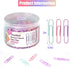 Macaron Colored Paper Clips, Large Paper Clip, 2" Jumbo Paper Clips,300pcs Big Paper Clips for Office Supplies...