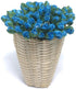 1 Bundle of 50 Blue Tiny Rose Mulberry Paper Flower Scrapbook Craft 5mm Card Wedding Dollhouse S-265...