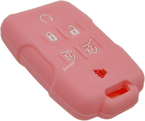 Silicone Remote Key Fob Cover Protector GMC Yukon and Chevrolet Suburban Tahoe 2015-2020 SUV with Turn-The-Key Ignition...