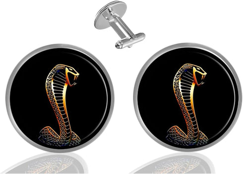 Custom Classic Jewelry Tuxedo Shirt Sliver Cufflinks Men's Unique Business Wedding Gifts (Shelby Cobra)...