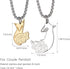 Couple Fox Necklace - Stainless Steel Fox Couples Necklaces Jewelry Gift for Valentine's Day...