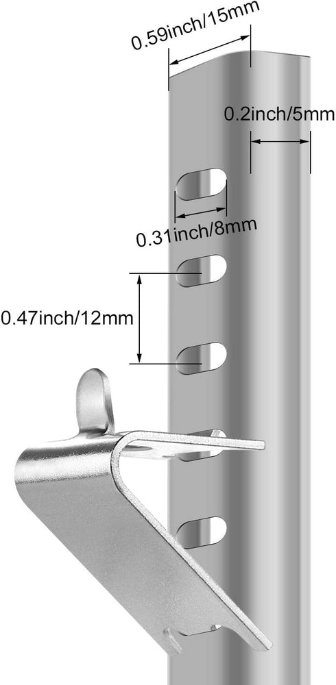 HK 920158 Freezer Shelf Clip, Fridge Cooler Shelf Support, Replacement Shelf Square Buckles Clips, Stainless Steel Hooks Shelf Clip for Refrigerat...