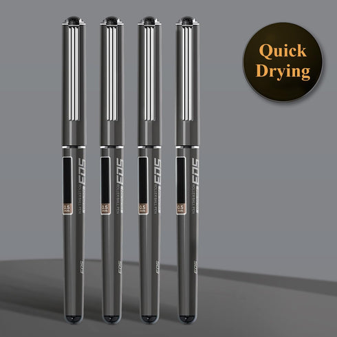 M&G 8 Pcs Fine Point Pen Liquid Rollerball Pens, 0.5mm Black Ink Pens Ultra Fine Point Pens Smooth Writing for Note Taking, Office School Supplies...