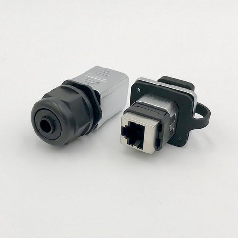 CNLINKO RJ45 Ethernet Industrial Connector, Male Plug & Female Panel Mount Receptacles Socket Jack, Outdoor Waterproof IP67, Metal Case, Fast Data...