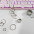 Split Key Rings, Round Split Key Rings, Keychain Split Rings, Stainless Steel Round Flat Split Keychain Ring, 4 Sizes (1/2 inch, 3/4 inch,1 inch, ...