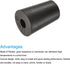 MECCANIXITY Rubber Tapered Plug 13mm to 17mm with Hole Test Tubes Bungs Stopper Black for Lab Home 5 Pieces...