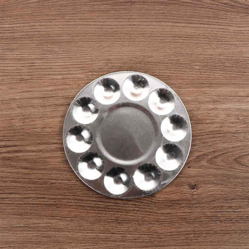 2PCS Paint Palette,Round Paint Palette Tray Metal Artist Watercolours Paint Mixing Palette Tray Paint Palette Tray for DIY Art Painting...