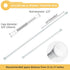 KXLife 2Pcs Small Tension Rod 11 to 17 Inch, Adjustable Thin Mini Spring Loaded Curtain Tension Rods for Windows, Closet, RV, Trailer, Cupboard, R...