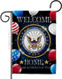Breeze Decor Welcome Home Navy Garden Flag Armed Forces USN Seabee United State American Military Veteran Retire Official House Decoration Banner ...
