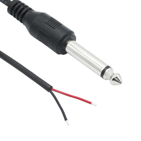 6.35mm Male Plug to Bare Wire Open End Audio Cable 6FT,TS 2 Pole Mono 1/4 inch Male Plug Jack Connector Adapter,for Speaker Microphone 6.35mm Male...
