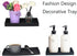 Bathroom Tray, 7.9" Silicone Vanity Tray for Counter, Kitchen Sink Soap Tray, Dish Holder Dispenser Countertop Toilet Tank Desk Organizer (Black)...