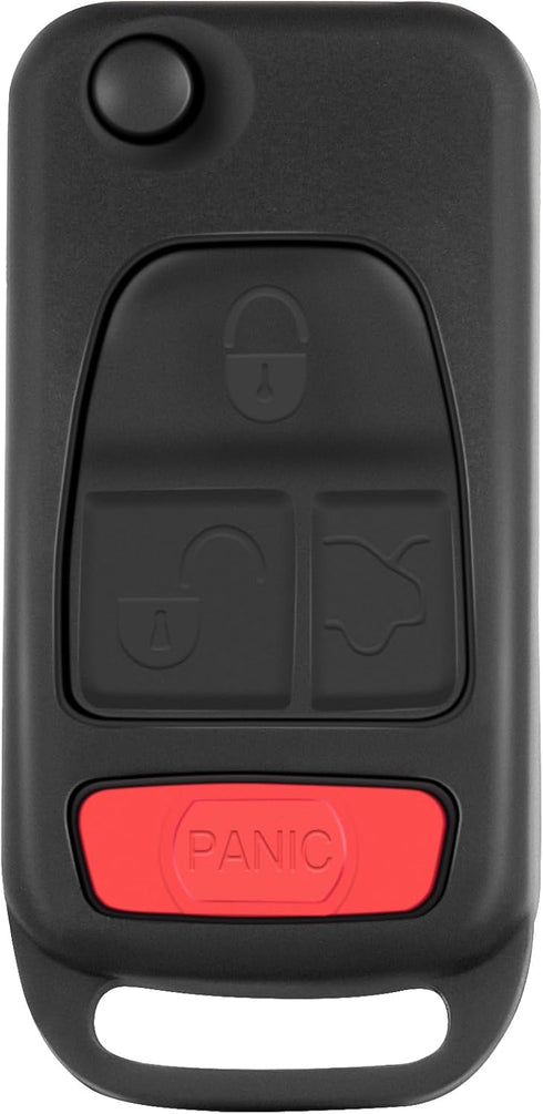 ECCPP Key Fob Shell Case Replacement for 1PC 4 Buttons Replacement Uncut Keyless Entry Remote Control Car for Mercedes-Benz AMG/ S500/ SL500/ SLK2...