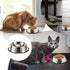 2 Pcs Cat Bowls Cat Feeding Bowls with Anti-skid Base Stainless Steel Puppy Dishes for Kittens Small Dogs Puppies Bunny...