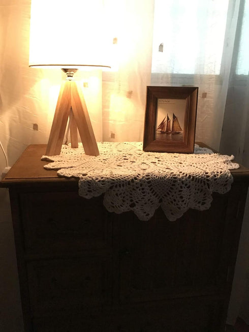 Damanni Cotton Handmade Crochet Lace Tablecloth Doilies Doily,Round,Beige,20 Inch,2PC...