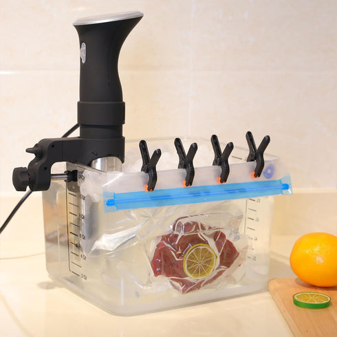 Blulu 8 Pack Sous Vide Cooking Clips for Immersion Circulator Sous Vide Clips for Keeping Bags Submerged and Prevent Floating Compatible with Anov...