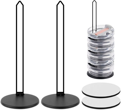 2pcs Tumbler Lid Organizer, up to 14 Lids Space-Saving Design Cup Lid Holder for YETI & Stanley Detachable Slim Vertical Storage Rack Stand Free C...