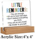 Inspirational Motivational Gifts Little Reminders You are Enough Clear Desk Decorative Sign Acrylic Sign With Wooden Stand for Office Desk Table S...