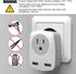 UK Travel Adapter, US to UK/Ireland/Hong Kong Plug Adapter with 2 USB and 1 Electrical Outlet, America to Europe Irish British England Scotland Tr...