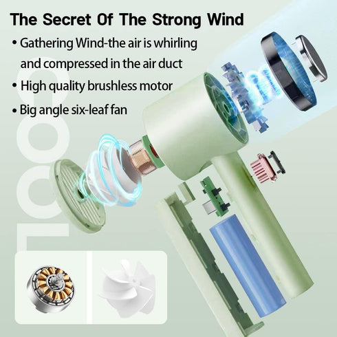 HITNEXT Portable Handheld Fan, Mini Cold Compress Fan Small Personal Fan for Travel USB Rechargeable with 2200mAh Battery 3 Speeds Desk Fan for Ho...