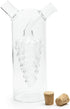Fox Run 7050 Run Grape Motif Oil and Vinegar Cruet Dispenser Bottle, Clear Borosilicate Glass...
