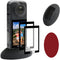 JZW-Shop Silicone Desktop Mount with Screen Protector for Insta 360 X4, Non-Slip Insta 360 X4 Stand Base, Tempered Glass Screen Protector for Inst...