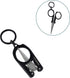 Munkees Mini Folding Scissors Keychain - Stainless Steel Portable & Foldable Travel Cutter Pocket Key Ring - Small Key Chain, Scissor Tool for Cra...