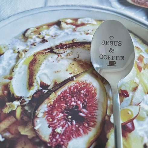 Jesus and Coffee Spoon Gifts for Women Men Coffee Lovers Gift for Dad Grandma Christian Gifts for Coworker Christmas Birthday Gift for Jesus Lover...