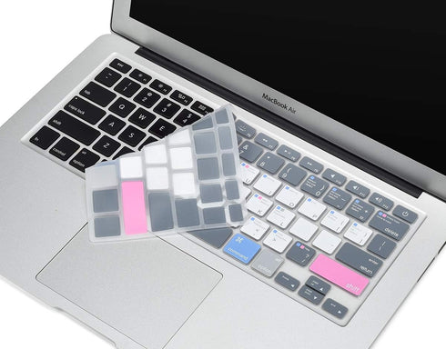 CaseBuy MAC OS Shortcut Keyboard Cover for Old MacBook Air 13 inch A1466 A1369 2010-2017 & MacBook Pro 13 & 15 A1502 A1425 A1278 A1398 A1286 2015 ...