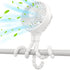 GUSGU Stroller Fan Clip on for Baby, Flexible Tripod & Rechargeable Battery, Small Personal Fan, Mini Portable Fan for Travel, Handheld, Car (Whit...