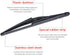 OTUAYAUTO 12" Rear Wiper Blade H301- Replacement for Nissan Rogue 2008-2023 Pathfinder 2013-2020 Juke 2011-2017 Kicks 2018-2023 Back Windshield Wi...