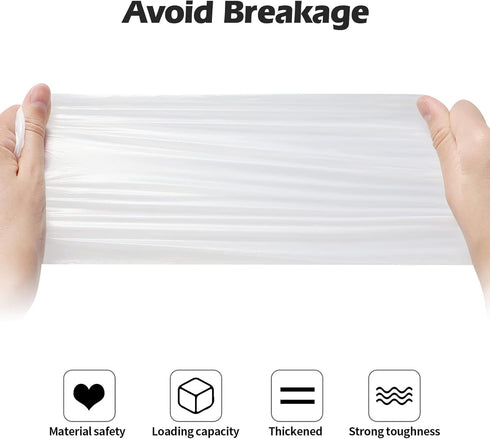 2-4 Gallon Portable Trash Bags,60 Counts Thicken portable Small Garbage Bags for Office, Kitchen,Bedroom Trash Can,Strong Trash Bags?White?...