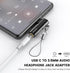 MOSWAG USB C to 3.5mm Jack USB C Headphones Adapter Right Angle Type USB C to AUX Jack Adapter Audio Dongle Zinc Alloy Headphone Adapter Compatibl...