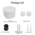 LeMotech Junction Box with Reserved Holes ABS Plastic Electrical Box IP55 Waterproof Dustproof Project Enclosure for Electronics White D2.9 x H1.7...