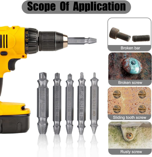 Gifts for Men,8 Pieces Screw Extractor Kit,Damaged Screw Extractor Kit Stripped Screw Extractor Set DIY Hand Tools Gadgets Broken Bolt Extractor S...
