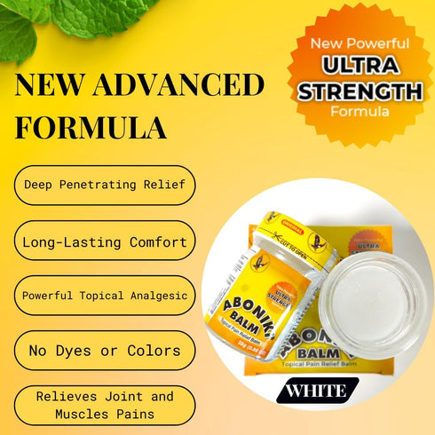 Aboniki Balm Ultra Strength (2 Glass Jars) – New Powerful and Fast-Acting Formula for Whole Body Pain Relief. Soothes Aches and Pain. Deep Heat an...