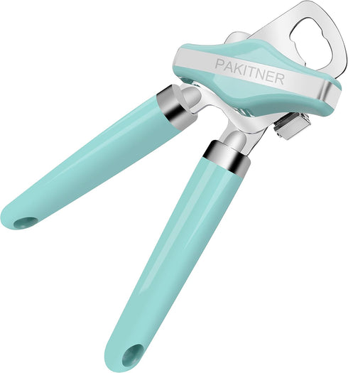 Can Opener Manual, Safe Cut Heavy Duty Hand Can Opener with Magnetic Lifter, Stainless Steel with Sharp Blade Smooth Edge Can opener, Easy Big Tur...