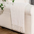 BATTILO HOME Cream Throw Blanket for Couch, Bedroom Decor Boho Throw Blanket, Decorative White Blanket Throw for Sofa Living Room, 50"x60"...