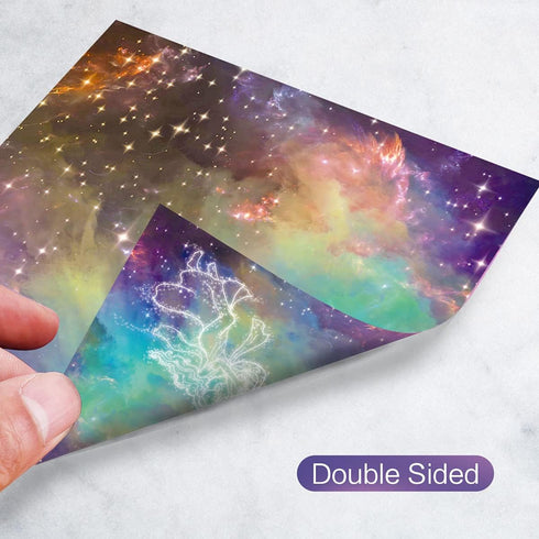 Astronomy Galaxy Origami Paper 140 Sheets Double Sided , 10 Vivid Colors,Premium Quality Paper, 6 Inch Square Sheet, for Kids & Adults, Papers, Ar...
