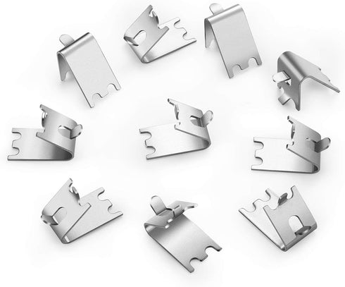 HK 920158 Freezer Shelf Clip, Fridge Cooler Shelf Support, Replacement Shelf Square Buckles Clips, Stainless Steel Hooks Shelf Clip for Refrigerat...
