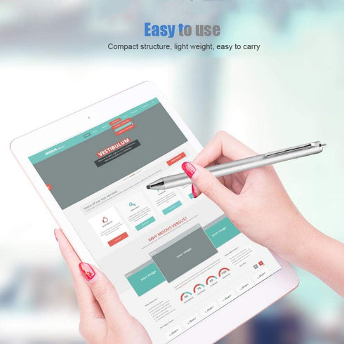 Soft Head Stylus Universal Cloth Head Lightweight Touch Screen Stylus Pen for Smartphones/Tablet(Silver)......