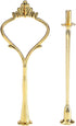 Cake Cupcake Tray Stand Handle Fruit Plate Hardware Fitting Holder, 2-Tiers Crown-Gold...